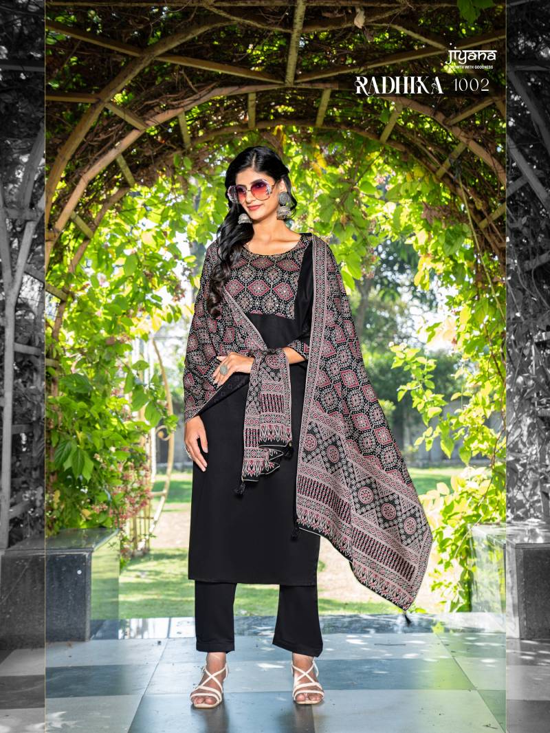 Jiyana Radhika Gajji Wholesale Silk Kurti Bottom With Dupatta Collection