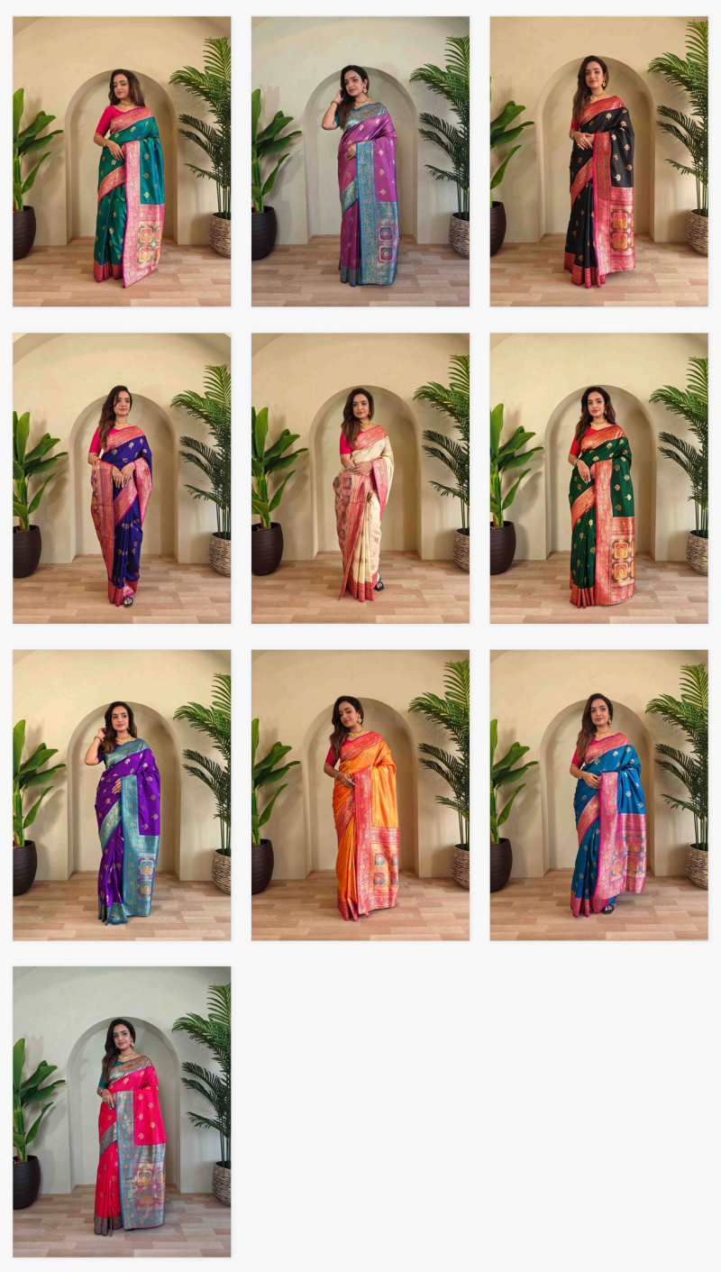 KC 3087 Banarasi Silk Fancy Saree Wholesale Collection - Image 11