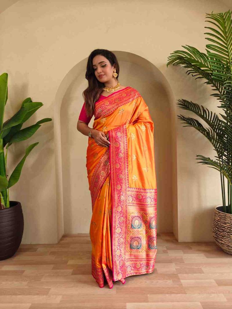 KC 3087 Banarasi Silk Fancy Saree Wholesale Collection - Image 10