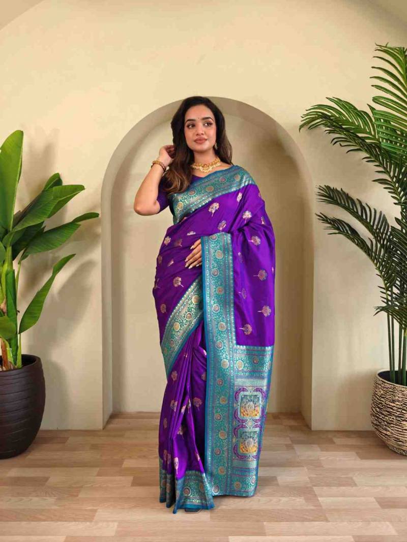 KC 3087 Banarasi Silk Fancy Saree Wholesale Collection - Image 8