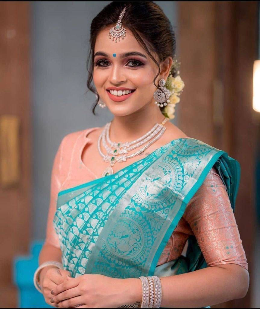 KP-R 106 Soft Lichi Jacquard Silk Saree Wholesale Catalog