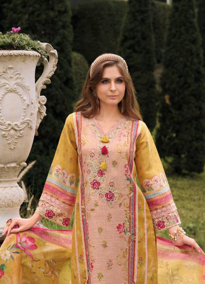 Kailee Izahar Vol 4 Premium Designer Linen Salwar Suit Wholesale Catalog