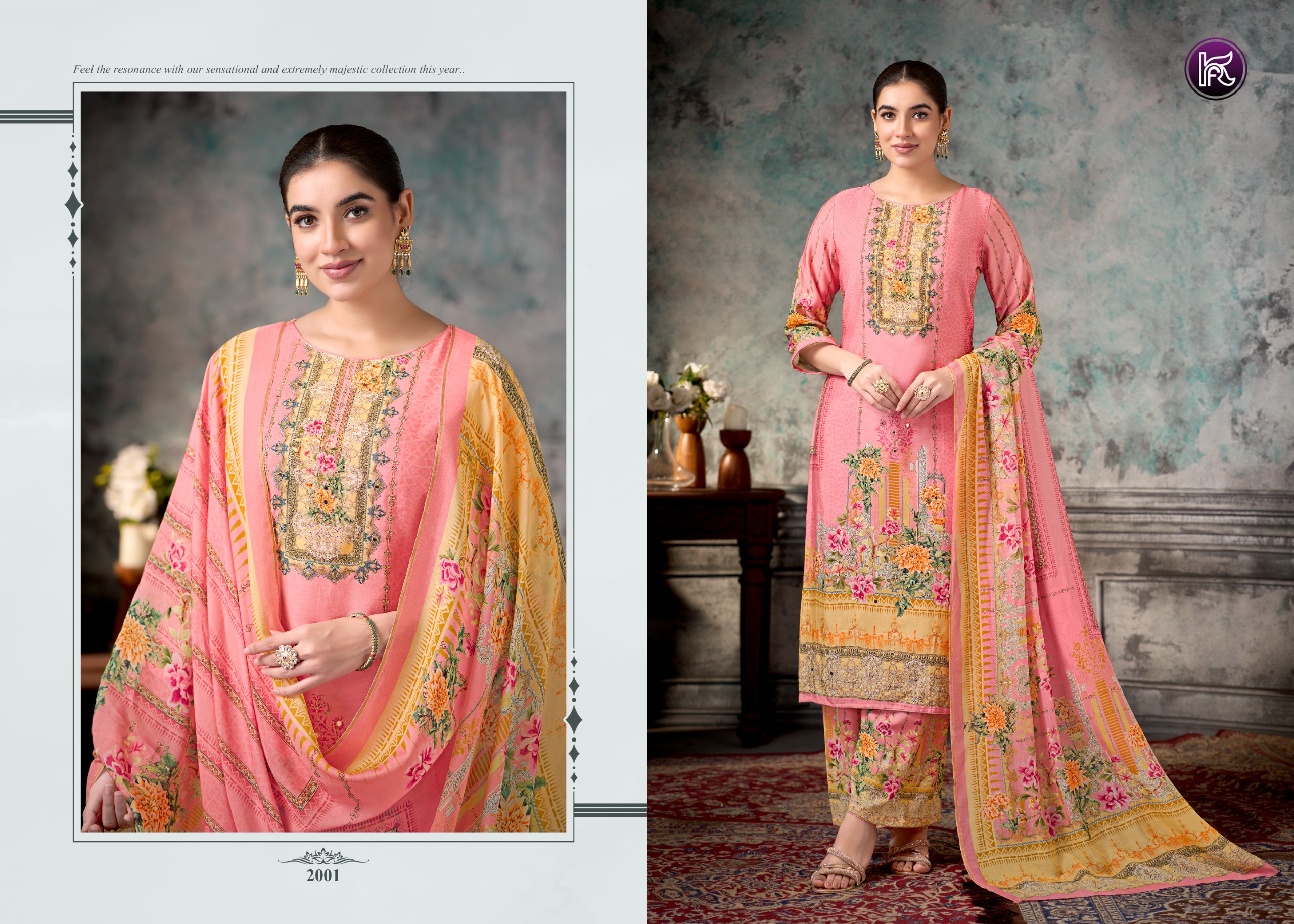 Kala Fashion Malika 2 Muslin Digital Print Suit Set Bottom With Dupatta Wholesale Collection - Image 6