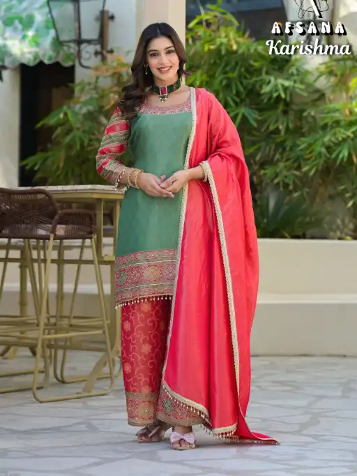 Karishma Afsana Viscose Pakistani Readymade Suits Collection - Image 12