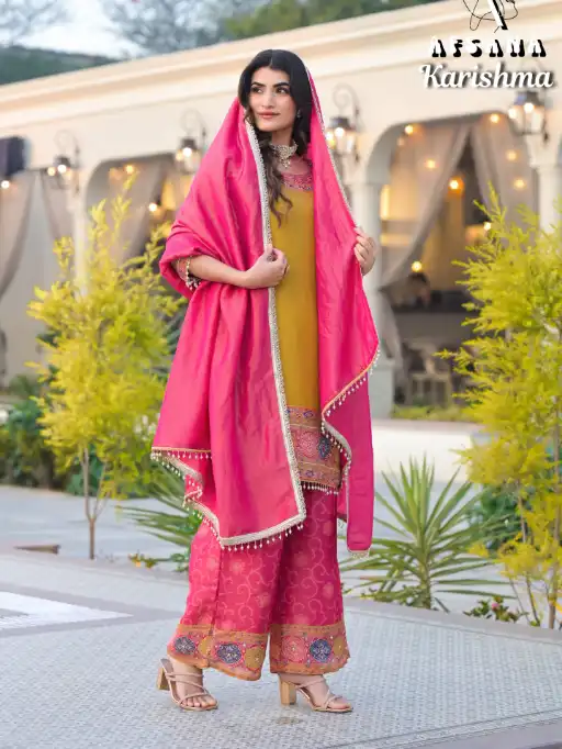Karishma Afsana Viscose Pakistani Readymade Suits Collection - Image 8