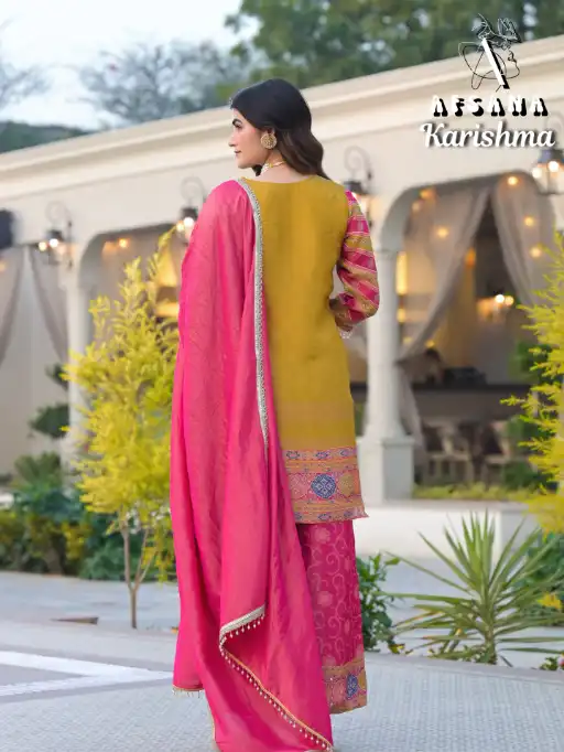 Karishma Afsana Viscose Pakistani Readymade Suits Collection - Image 9