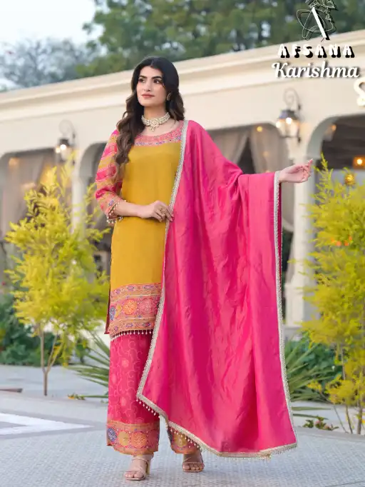 Karishma Afsana Viscose Pakistani Readymade Suits Collection - Image 10