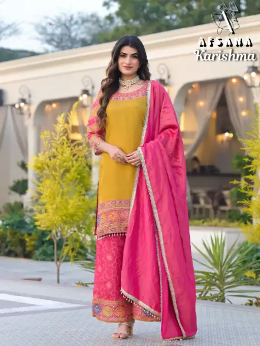 Karishma Afsana Viscose Pakistani Readymade Suits Collection - Image 11