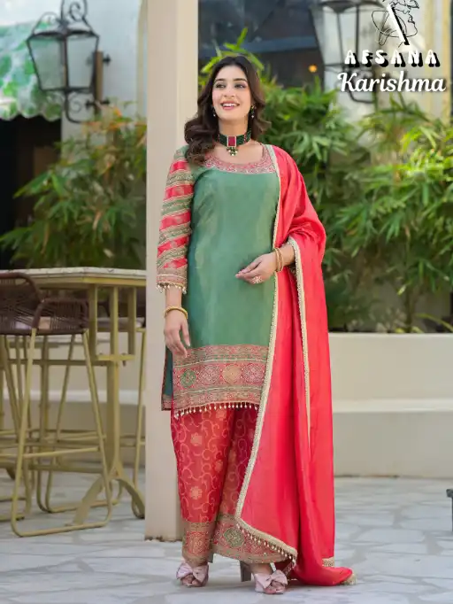 Karishma Afsana Viscose Pakistani Readymade Suits Collection - Image 2