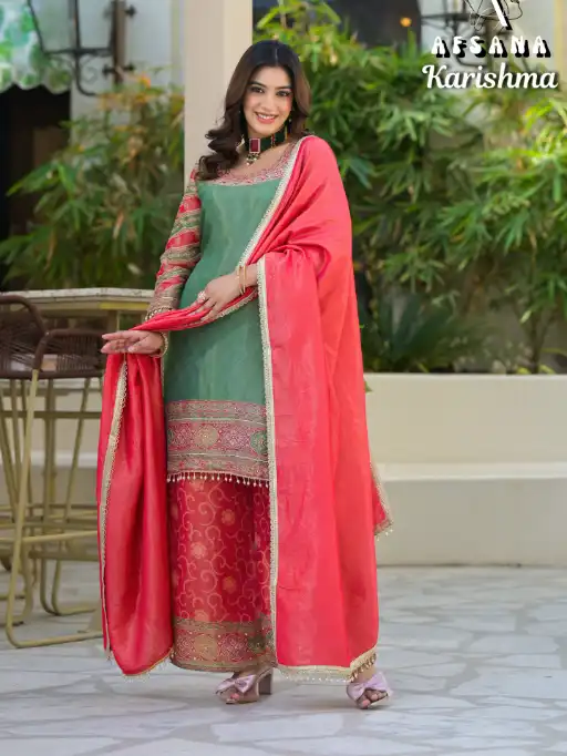 Karishma Afsana Viscose Pakistani Readymade Suits Collection - Image 3