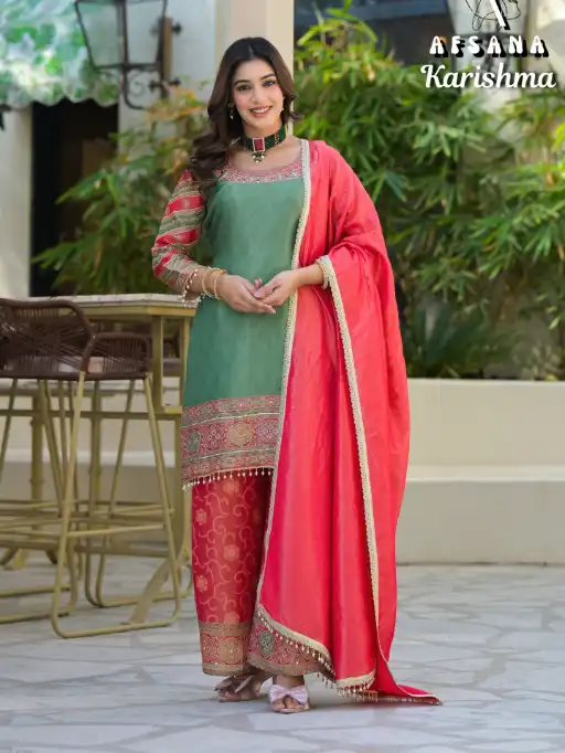 Karishma Afsana Viscose Pakistani Readymade Suits Collection - Image 5