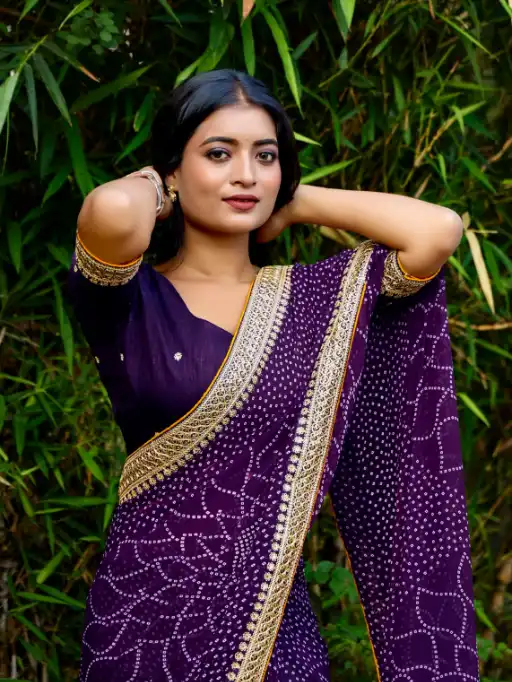 Kashvi Chuneri Vol 02 Mono Designer Georgette Fancy Sarees Catalog - Image 7