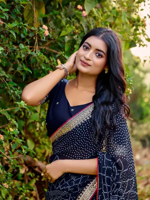 Kashvi Chuneri Vol 02 Mono Designer Georgette Fancy Sarees Catalog - Image 12