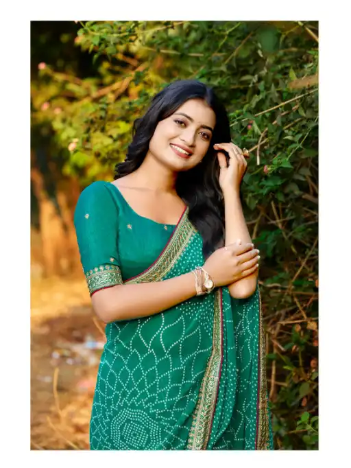 Kashvi Chuneri Vol 02 Mono Designer Georgette Fancy Sarees Catalog - Image 15