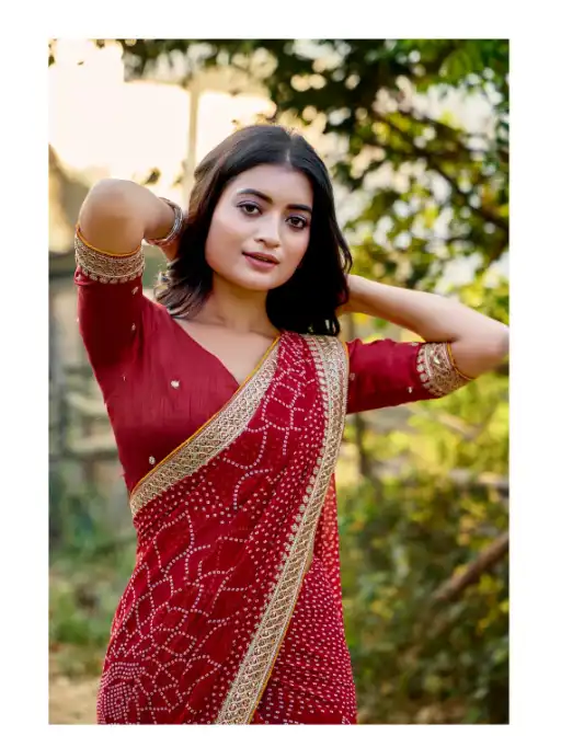 Kashvi Chuneri Vol 02 Mono Designer Georgette Fancy Sarees Catalog - Image 2