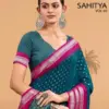 Kashvi Sahitya Vol 5 Dull Moss Print Sarees Wholesale Collection