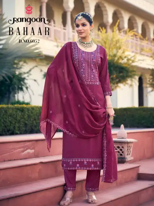 Kessi Rangoon Bahaar Airjet Rayon Fancy Salwar Suit Colletion