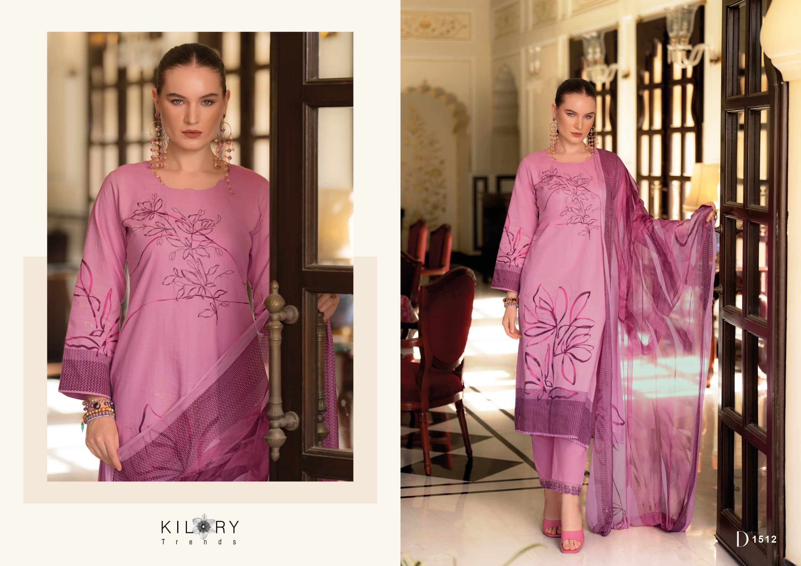 Kilory Trends Zareena Cotton Salwar Suit Dupatta Printed Cotton Embroidered Collection - Image 2