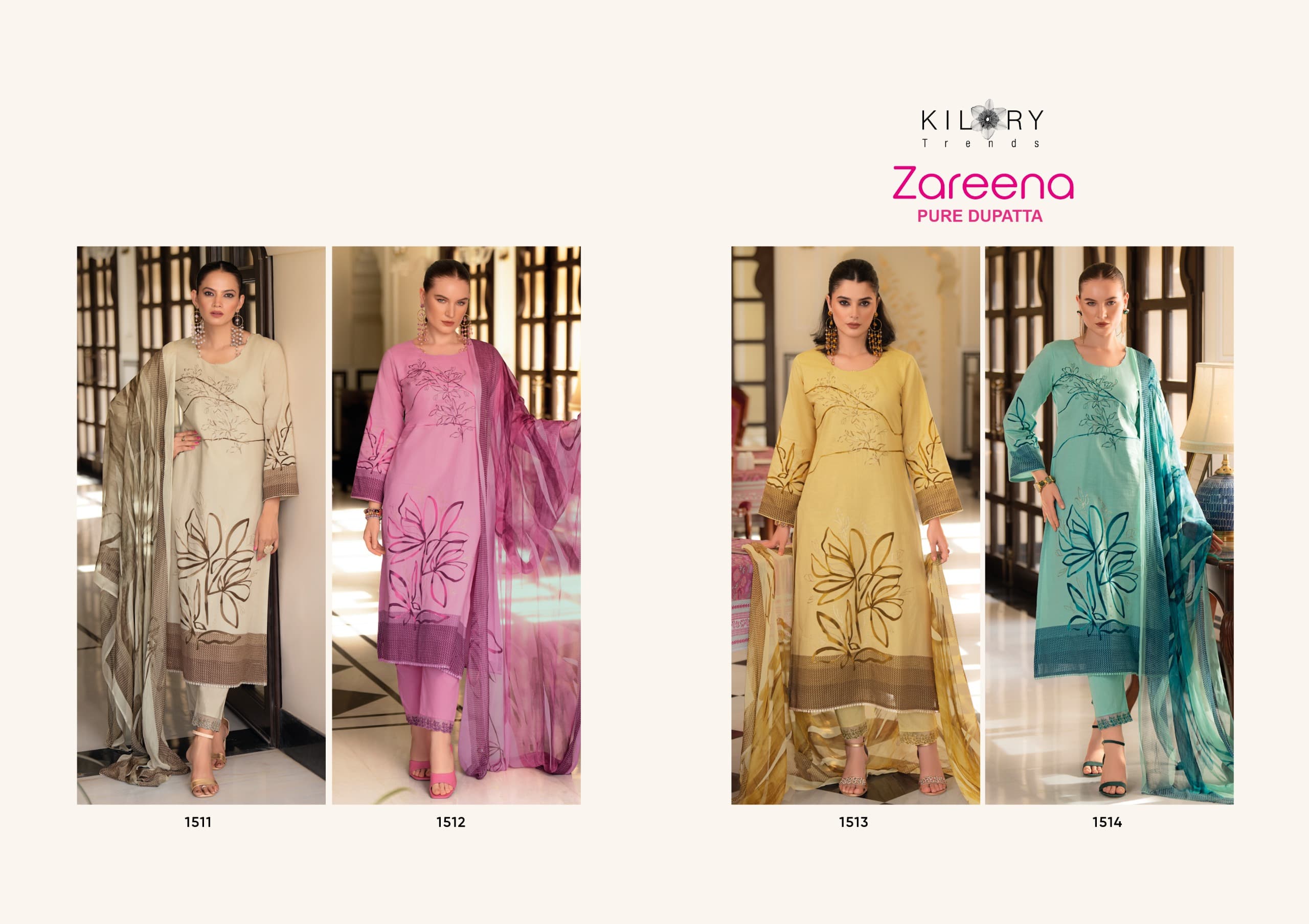Kilory Trends Zareena Cotton Salwar Suit Dupatta Printed Cotton Embroidered Collection - Image 5
