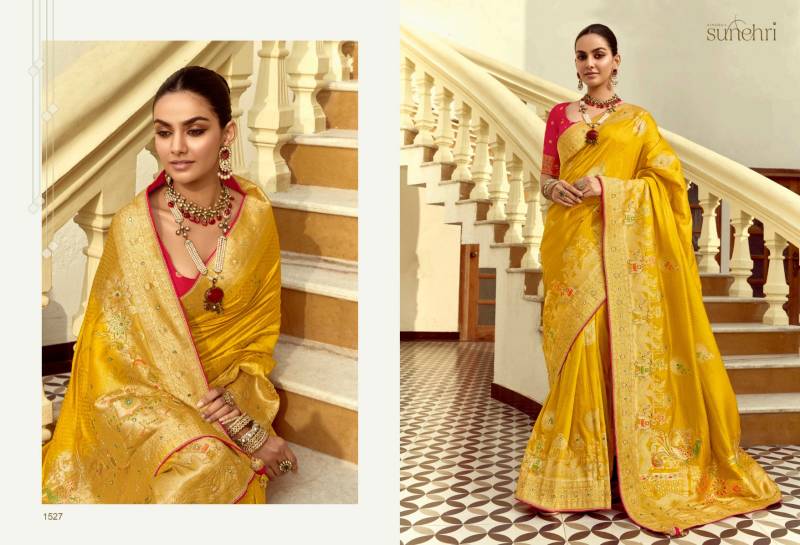 Kimora Sunehri Alankar Designer Wedding Wear Sarees Wholesale Collection — Wholesale, Kimora wholesale from Surat - Gallery Image 2