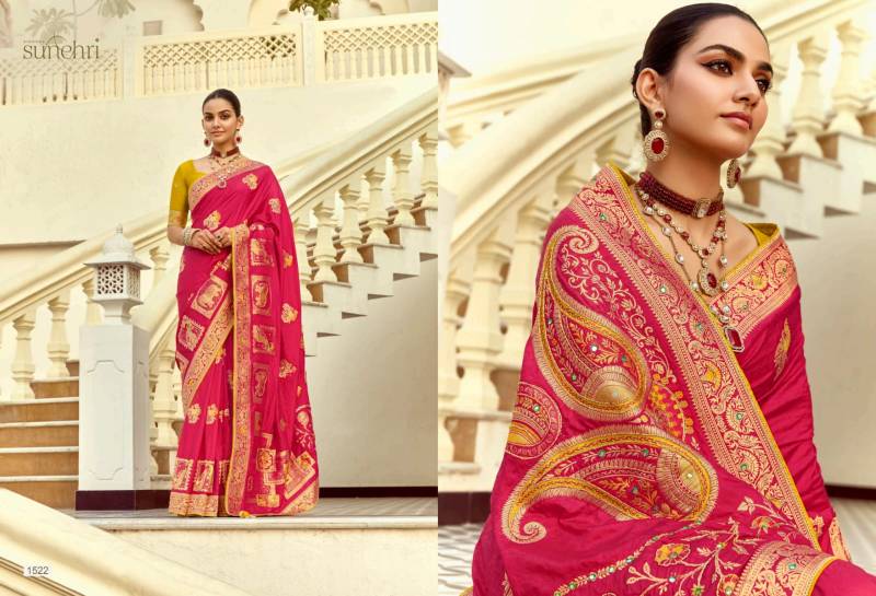Kimora Sunehri Alankar Designer Wedding Wear Sarees Wholesale Collection — Wholesale, Kimora wholesale from Surat - Gallery Image 3