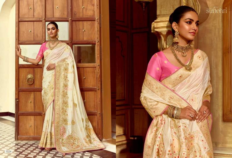 Kimora Sunehri Alankar Designer Wedding Wear Sarees Wholesale Collection — Wholesale, Kimora wholesale from Surat - Gallery Image 4