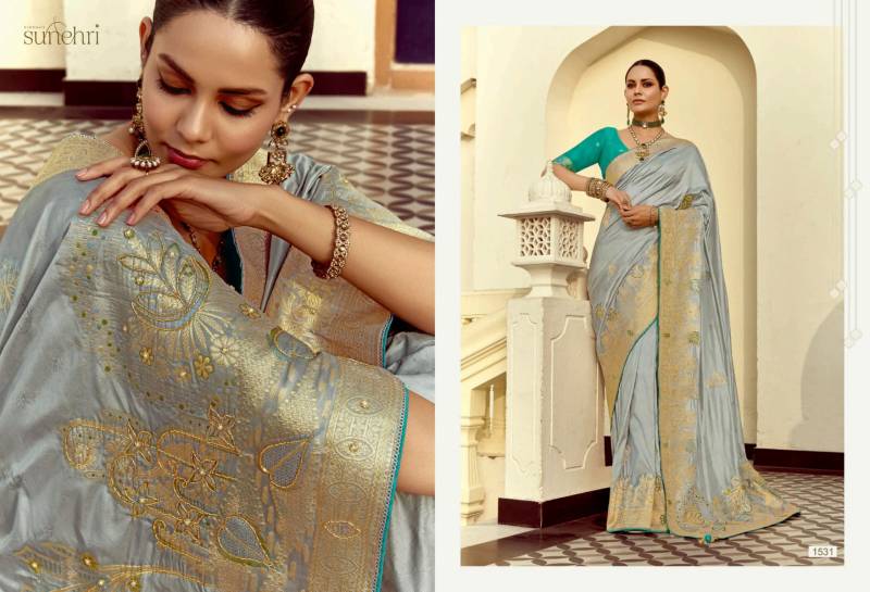 Kimora Sunehri Alankar Designer Wedding Wear Sarees Wholesale Collection — Wholesale, Kimora wholesale from Surat - Gallery Image 7