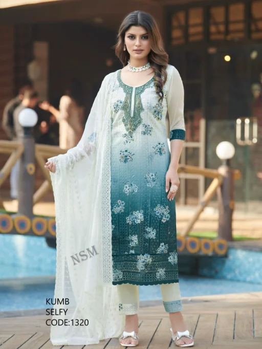 Buy Kumb Selfy Georgette Shiffli Work Kurti with Bottom & Dupatta Collection online at wholesale rate.✓Catalog Price: 5200 INR ✓Total design: 4,Size :M, L, XL, XXL, 3XL