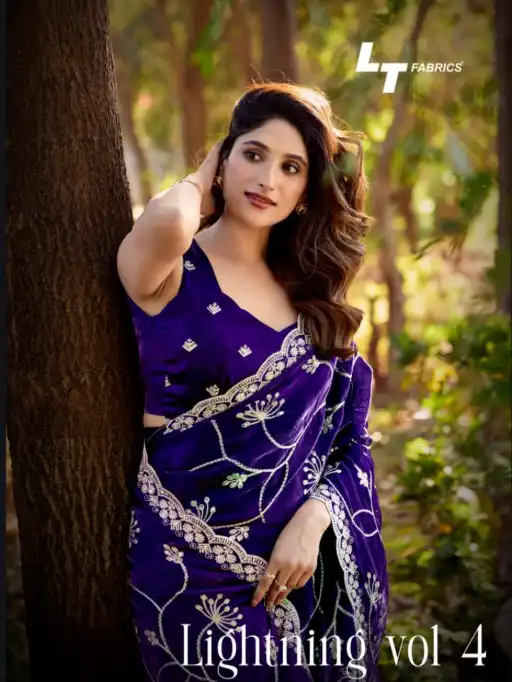L.T. Fashions Lightning Vol 4 NC Silk Embroidered Sarees Wholesale Celletion