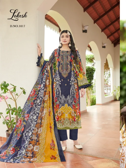 Lokesh Muskan Cemric Cotton Designer Wholesale Salwar Suits Catalog - Image 2