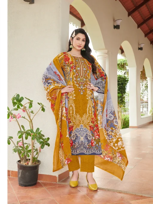 Lokesh Muskan Cemric Cotton Designer Wholesale Salwar Suits Catalog - Image 4