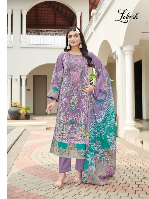 Lokesh Muskan Cemric Cotton Designer Wholesale Salwar Suits Catalog - Image 5