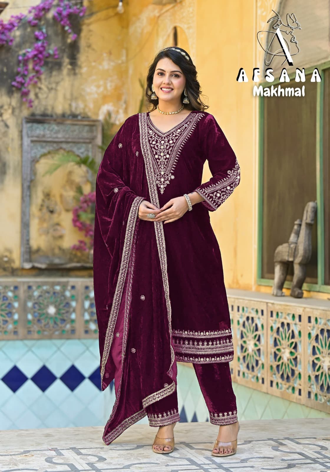 Makhmal Afsana Premium Velvet Readymade Salwar Suit Collection