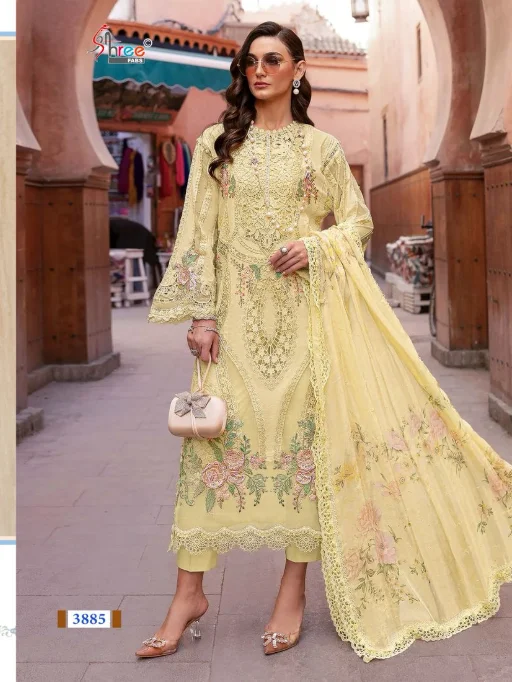 Mariya B Luxury Lawn Collection Vol-1 Self-Embroidered Cotton Pakistani Suits