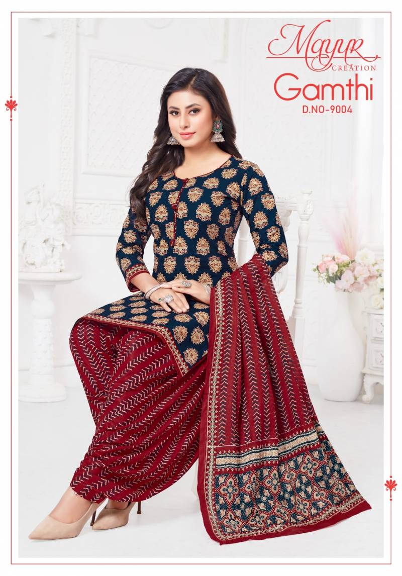 Mayur Gamthi Vol 9 Cotton Printed Dress Material Collection . - Image 10