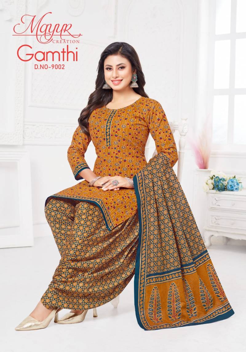 Mayur Gamthi Vol 9 Cotton Printed Dress Material Collection . - Image 4