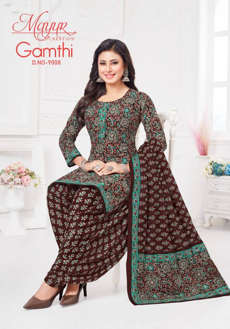 Mayur Gamthi Vol 9 Cotton Printed Dress Material Collection . - Image 6