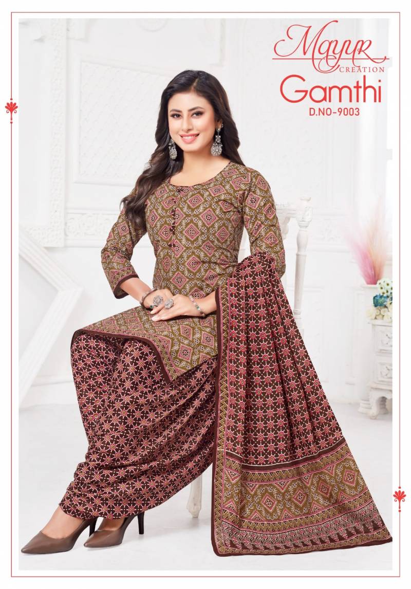 Mayur Gamthi Vol 9 Cotton Printed Dress Material Collection . - Image 8
