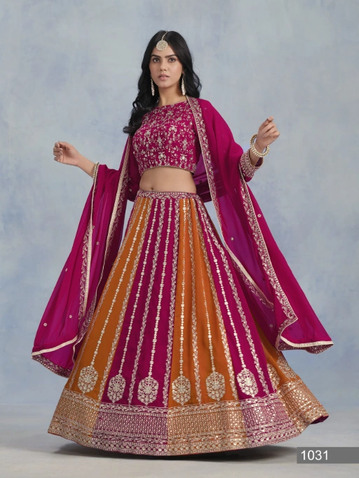Mehvish Krishvi Faux Georgette Lehenga Choli with Dupatta