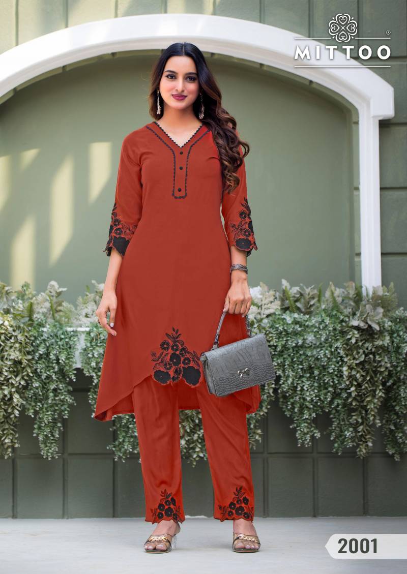 Mittoo Rayon Readymade Kurti With bottom Wholesale Collection