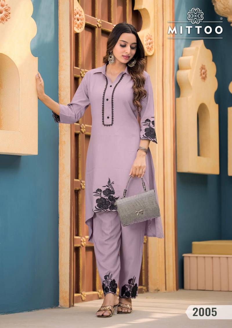 Mittoo Rayon Readymade Kurti With bottom Wholesale Collection - Image 3
