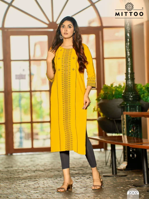 Mittoo Saayra Heavy Rayon Printed Readymade Kurti Wholesale Catalog - Image 7