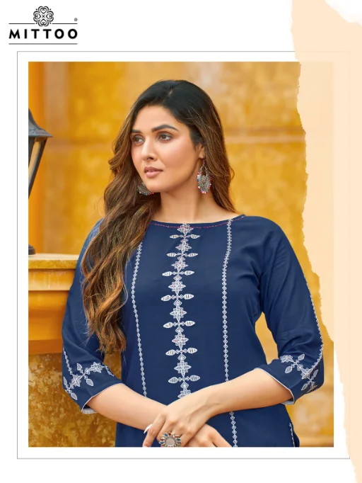 Mittoo Saayra Heavy Rayon Printed Readymade Kurti Wholesale Catalog - Image 2