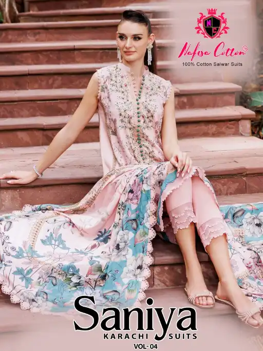 Nafisa Saniya Vol 4 Soft Cotton Dress Material Wholesale Catalog