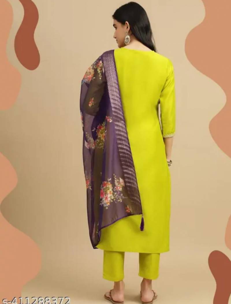 Navya Kurti 84 Chinon Embroidered Kurti Bottom With Dupatta Catalog — Wholesale Kurtis, Vardan Ethnic wholesale from Surat — view 4