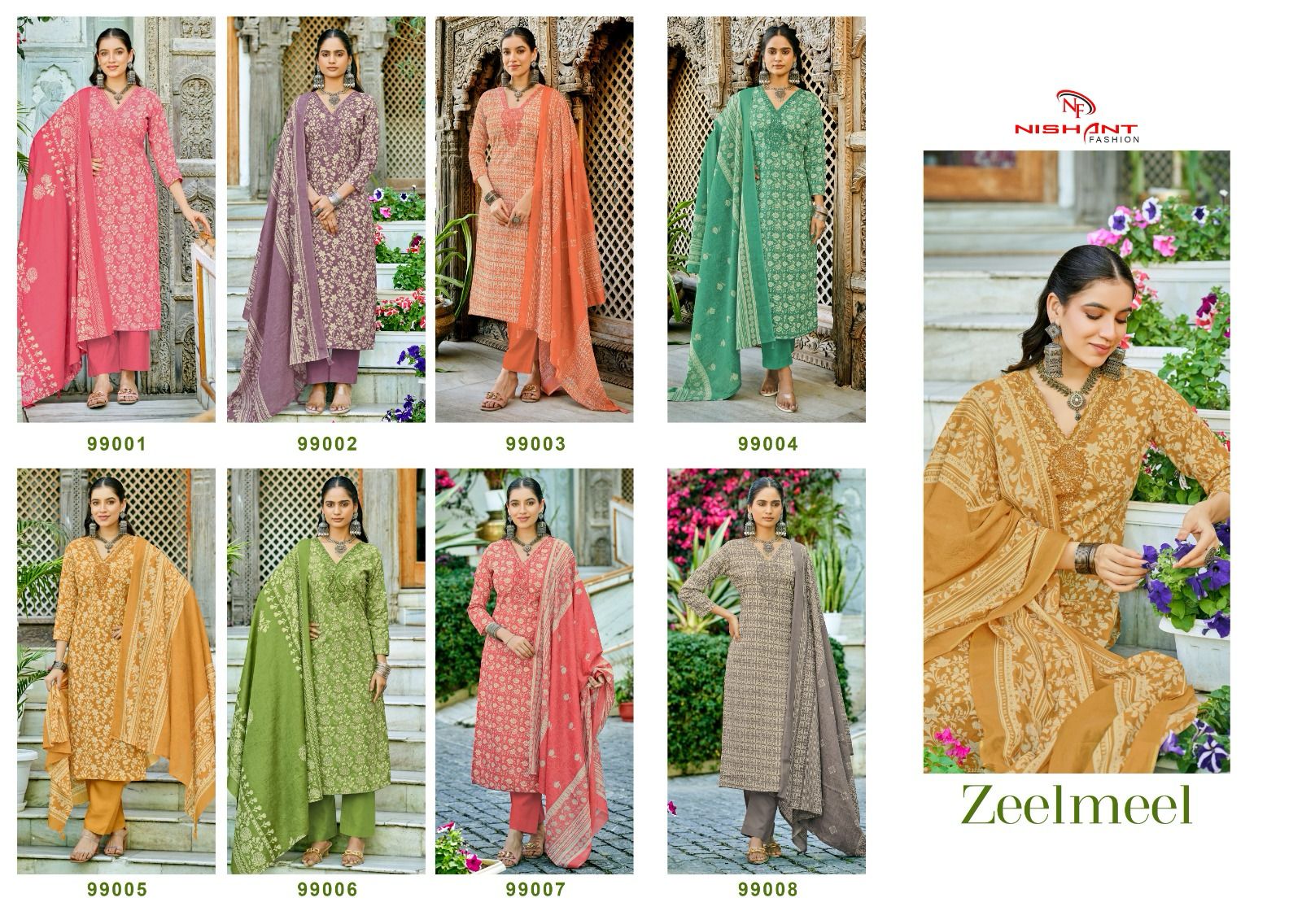 Nishant Fashion Zeelmeel Summer Pure Lawn Salwar Suits Wholesale Collection - Image 12