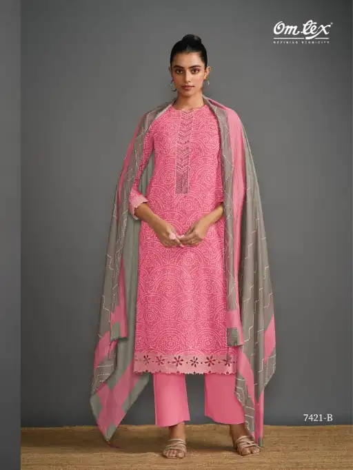 Omtex Glamour Gaze Lawn Cotton Embroidered Salwar Suits Collection