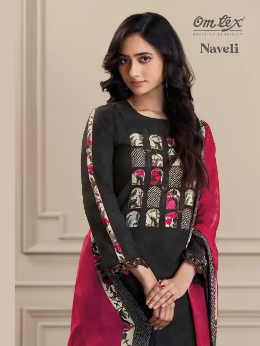 Omtex Naveli Premium Lawn Cotton Salwar Suit Embroidery Catalog