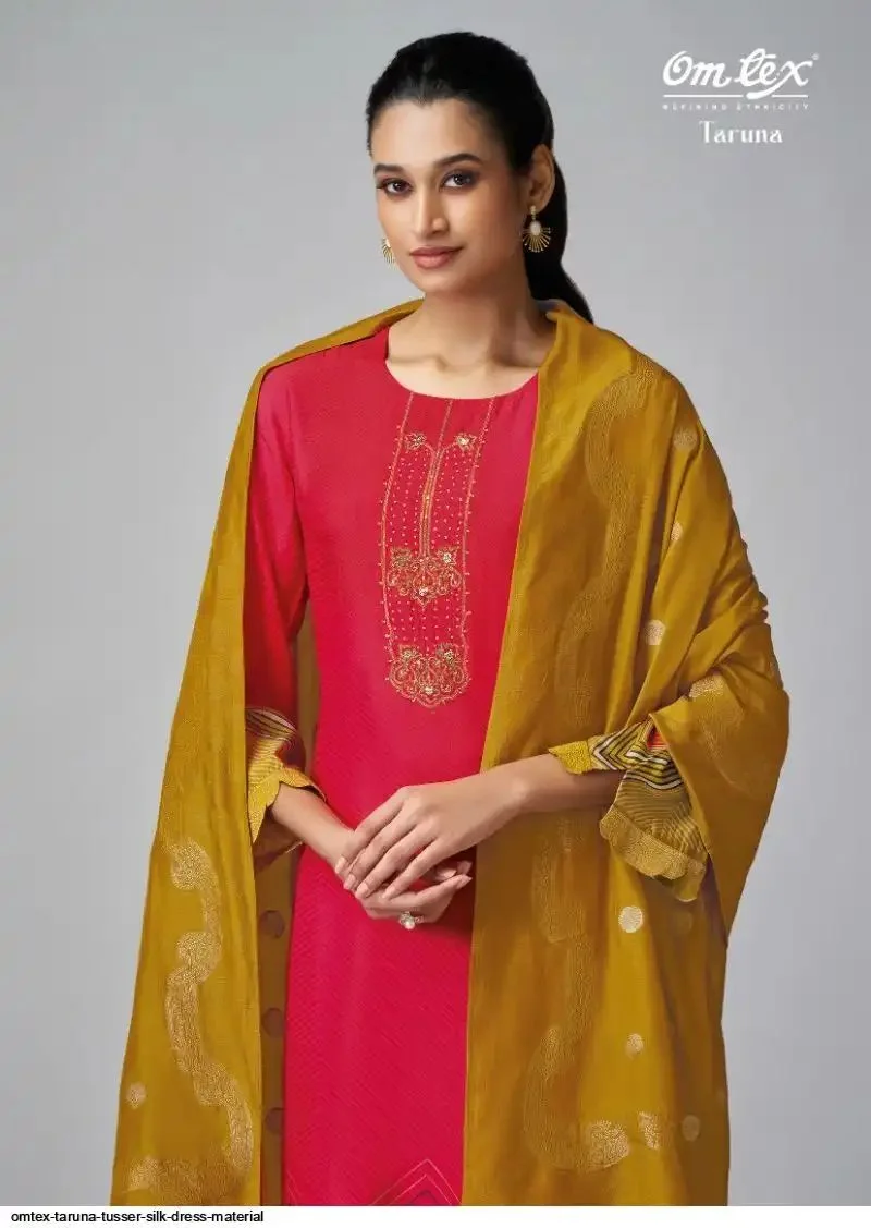 Omtex Taruna Tusser Silk Salwar Suit Wholesale Collection