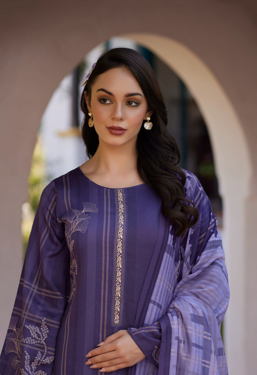 PRM TRENDZ ZIU Jaam Cotton Fancy Work Designer Suits Wholesale Collection